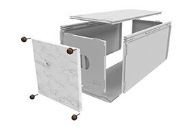 30x30x70 Q-Box üvegszálas mély urnafülke