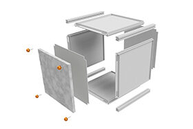 40x40x40 Q-Box üvegszálas normál urnafülke