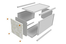 40x40x70 Q-Box üvegszálas mély urnafülke