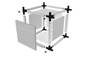30x30x30 Alu-Box alumínium vázas normál urnafülke
