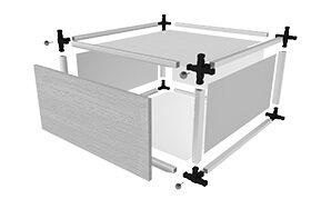 70x30x70 Alu-Box alumínium vázas normál urnafülke